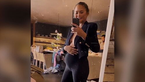 Chrissy Teigen Shows Off Baby Bump KVIA