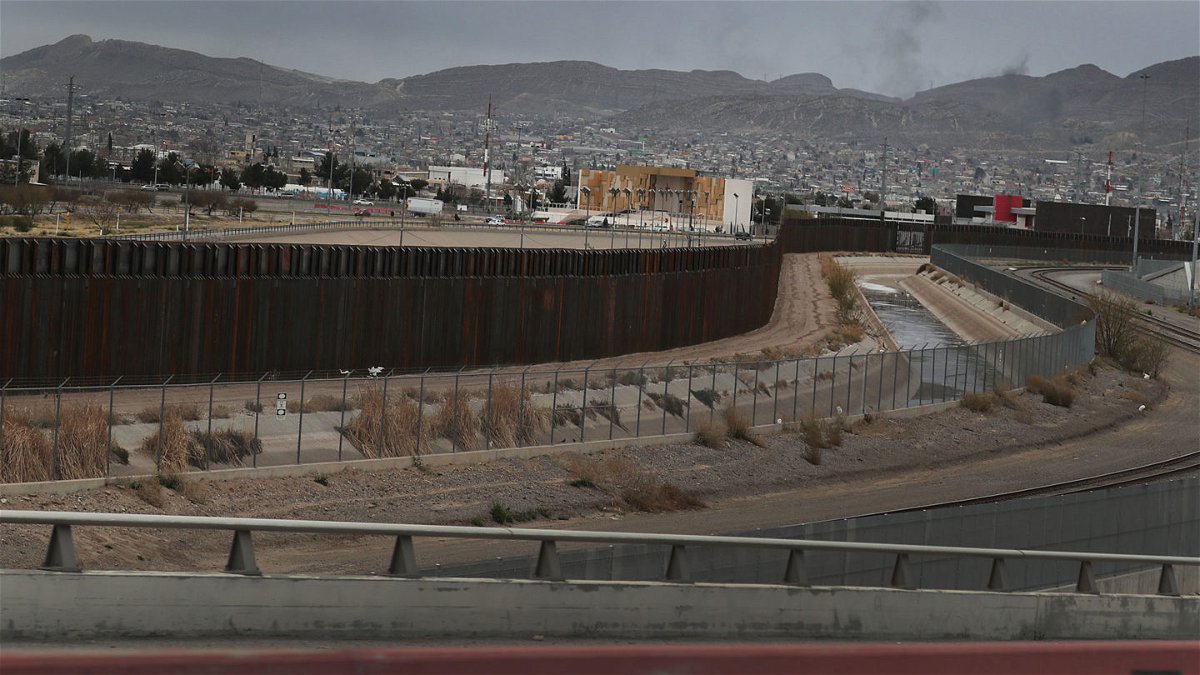 The U.S./ Mexican border wall is seen in El Paso.