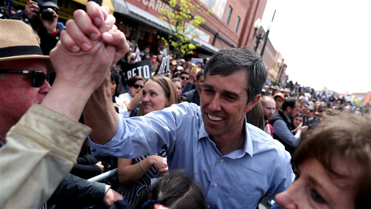 Beto O'Rourke is seen on the campaign trail  during his Senate run in this file photo.