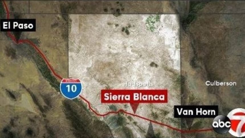 Sierra Blanca Van Horn I-10 map