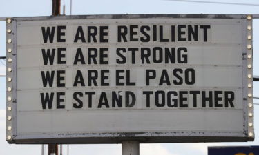 El Paso shooting we are El Paso sign