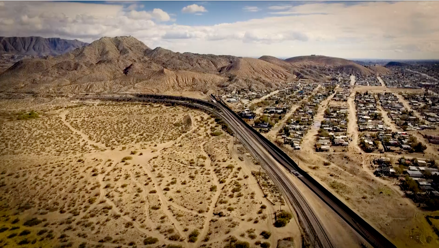 The U.S./Mexico Border between Sunland Park, New Mexico and Anapra, Mexico