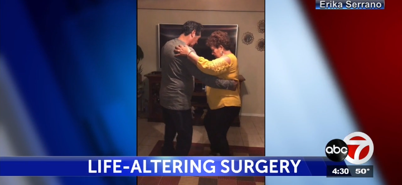 Juan and Gloria Serrano dance once again, months after Gloria underwent surgery to remove a tumor by her cervix.