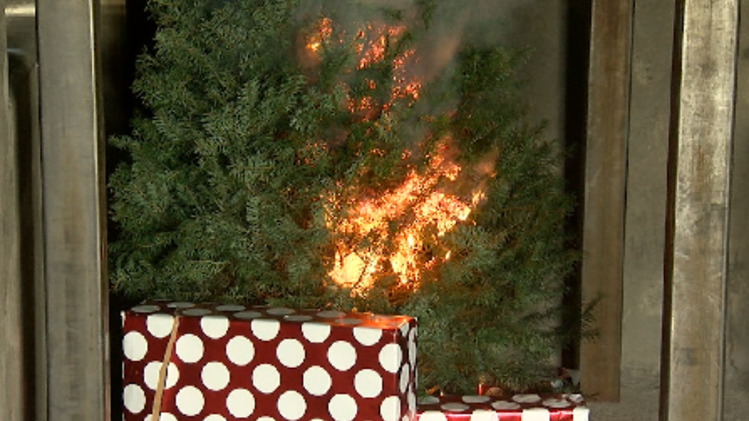 Christmas trees can pose a fire risk if decorated incorrectly. 
