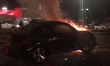 VW Bug fire