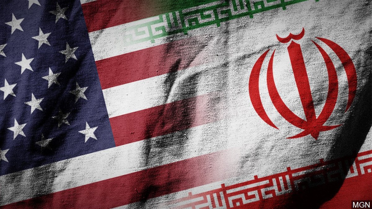 The U.S. & Iran flags.
