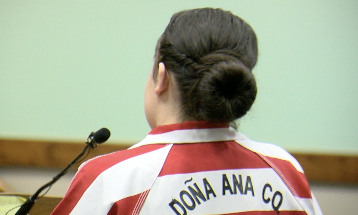 Damika Childs appears in court for her sentencing.