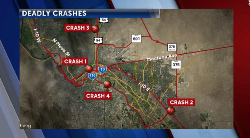Deadly crashes map