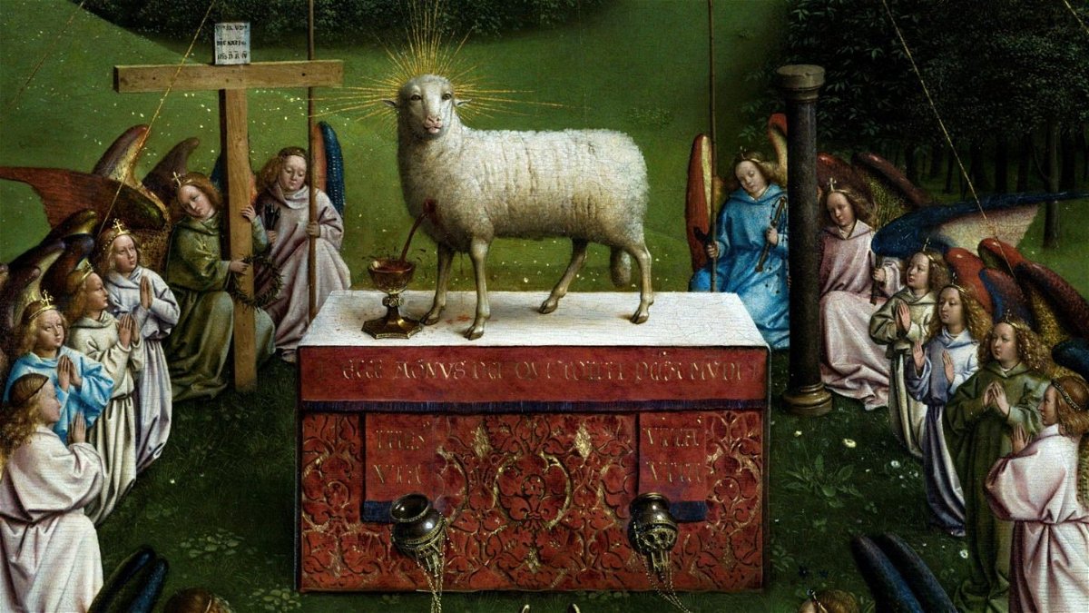 The 'Ghent Altarpiece' is a large work by Hubert and Jan van Eyck.