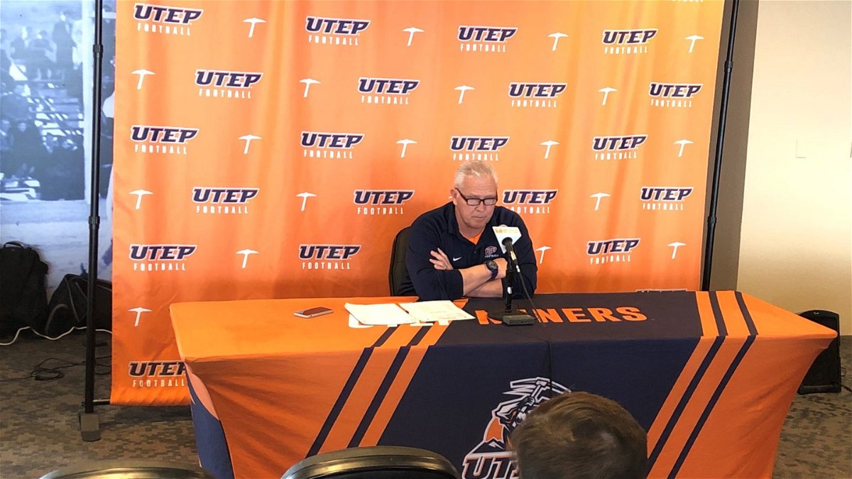 UTEP head football coach Dana Dimel speaks to the media on national signing day.