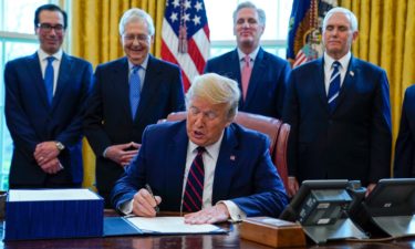 Donald Trump virus bill signing