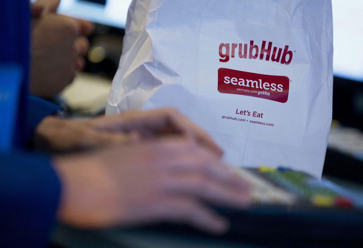 GRUBHUB. Grub Hub. GRUBHUB food delivery.