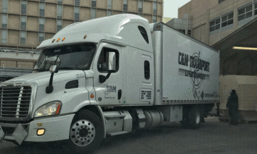 truck carrying masks