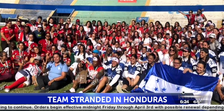 The USA women's team starnded in Honduras due to the virus.