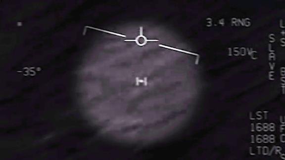 Image shows a U.S. Navy encounter with a UFO.