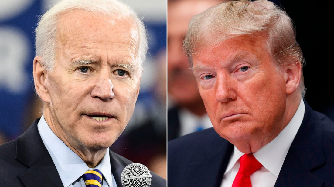 Joe Biden (left), Donald Trump (right).