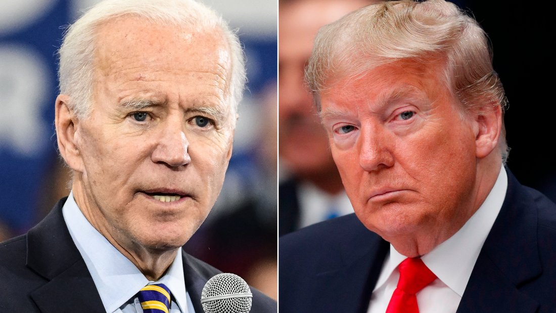 Joe Biden (Left) and Donald Trump (right).
