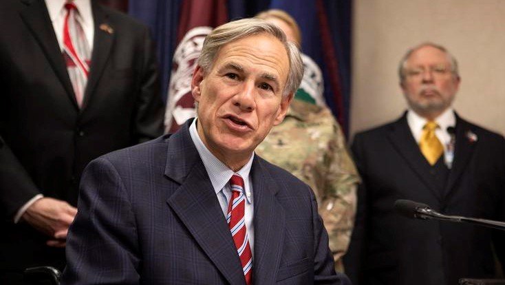 Texas Gov. Greg Abbott during a recent briefing at the state capitol.