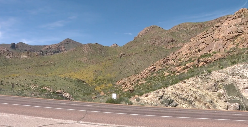 The Franklin Mountains and Transmountain Road