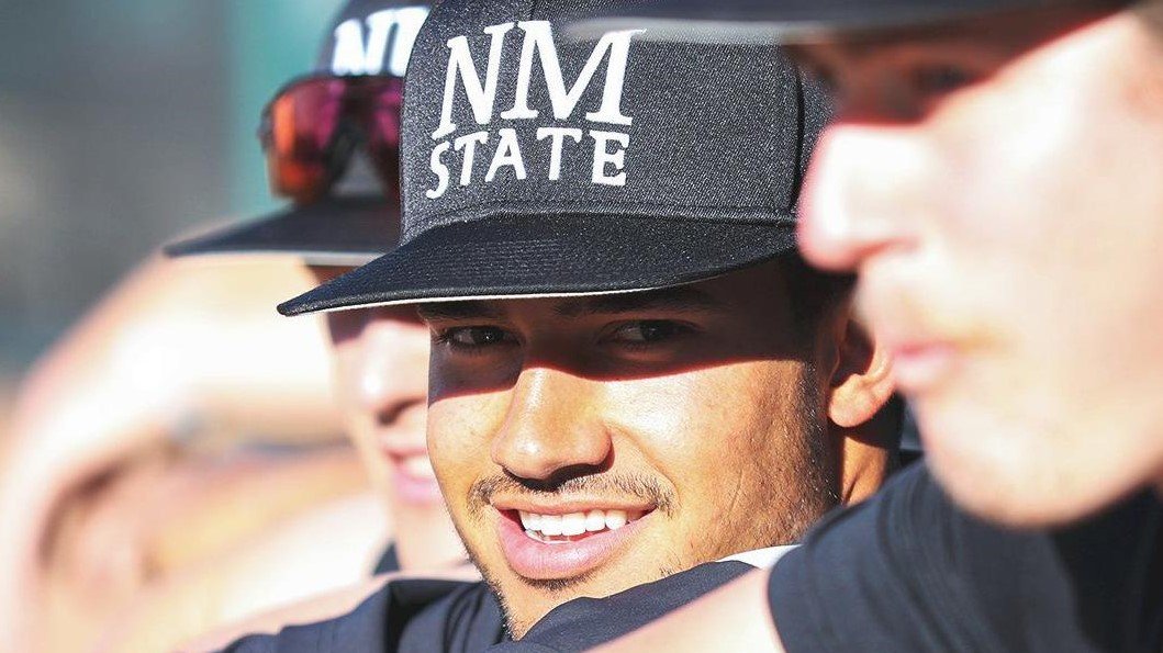 New Mexico State’s star baseball player Nick Gonzales.