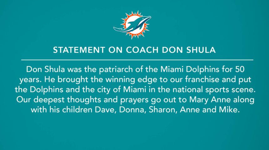 Don Shula, winningest coach in NFL history, dies at age 90 - KVIA