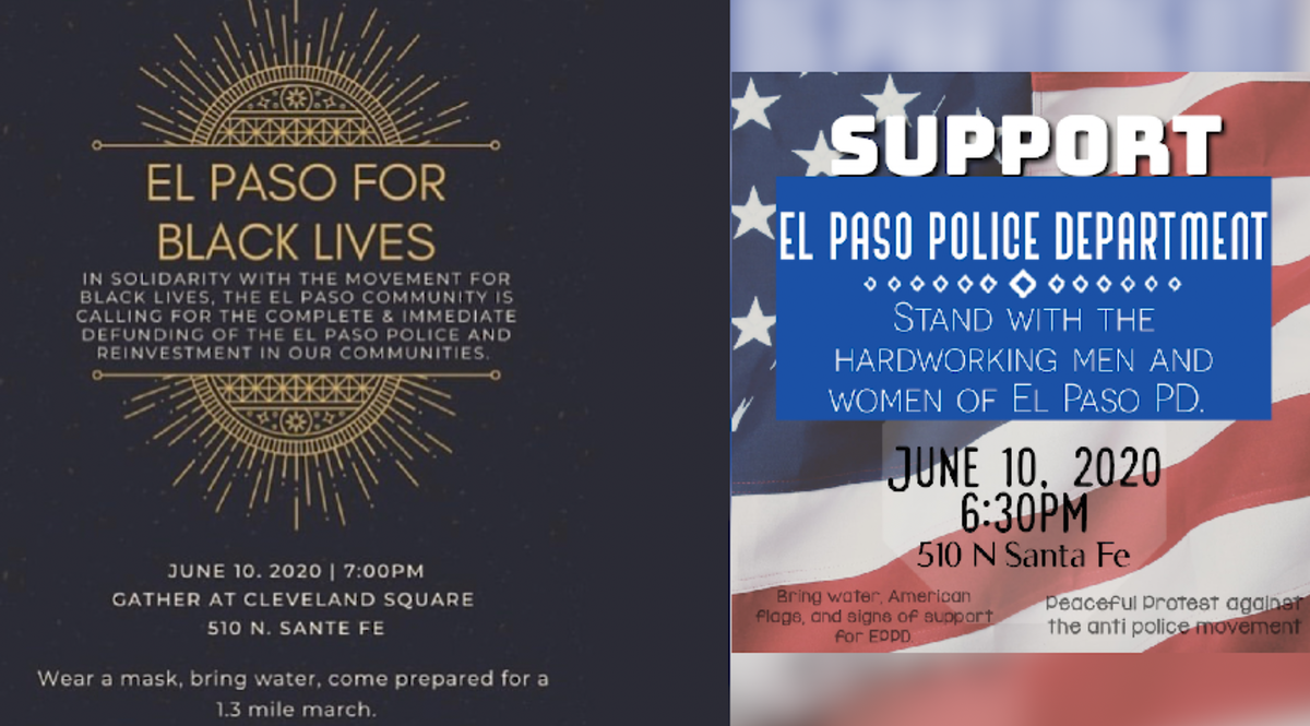 Dueling Protests Over Police Expected In Downtown El Paso On Wednesday ...