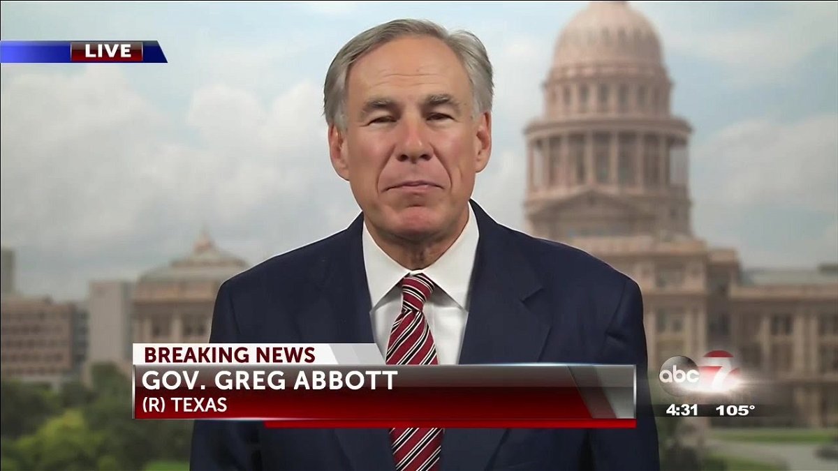 Texas Gov. Greg Abbott speaks during a recent interview with ABC-7 from the state capital.