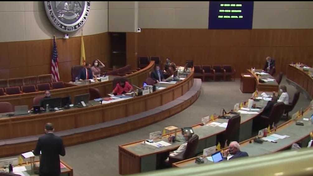 Lawmakers gather during a special session of the New Mexico Legislature.