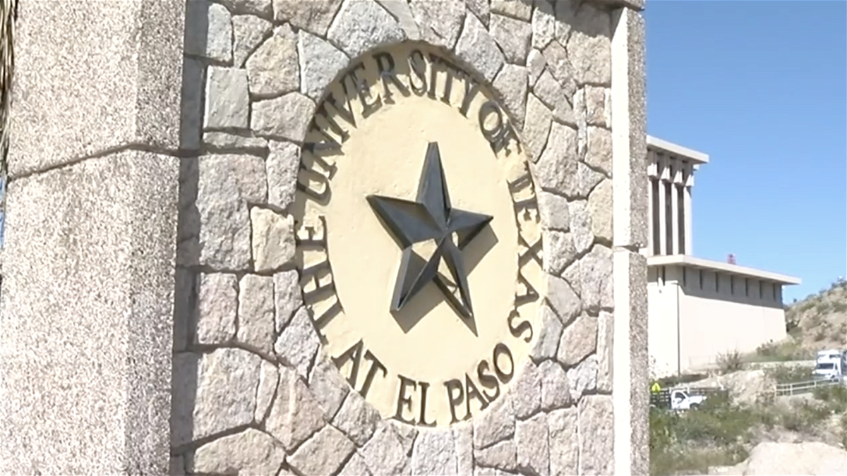 A seal displayed at one of the entrances to the UTEP campus.
