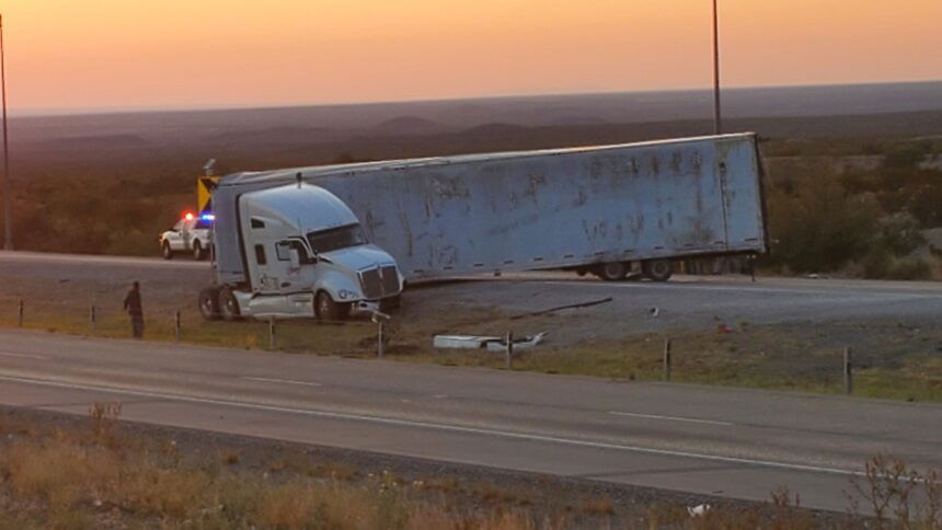 Jackknifed semi