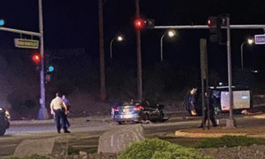 sheriff car overturned