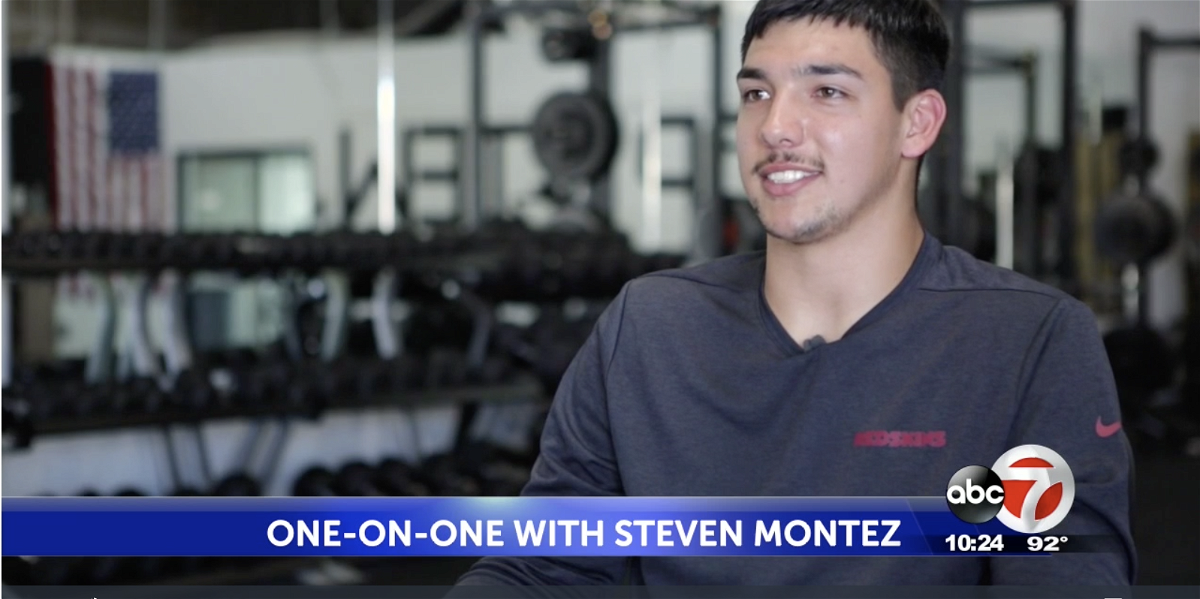 NFL player and El Paso native Steven Montez during an interview with ABC-7.