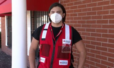 Red Cross volunteer Sebastian Acosta