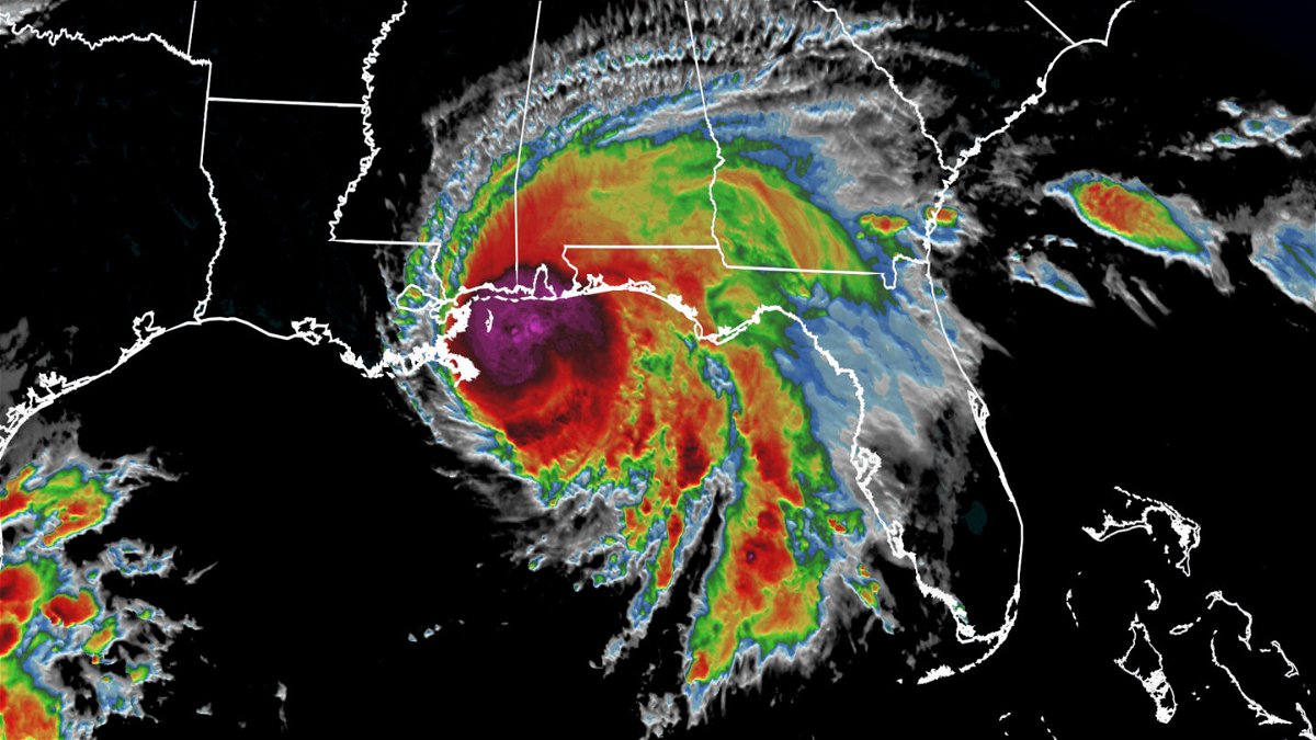 Satellite image of Hurricane Sally right before it made landfall.