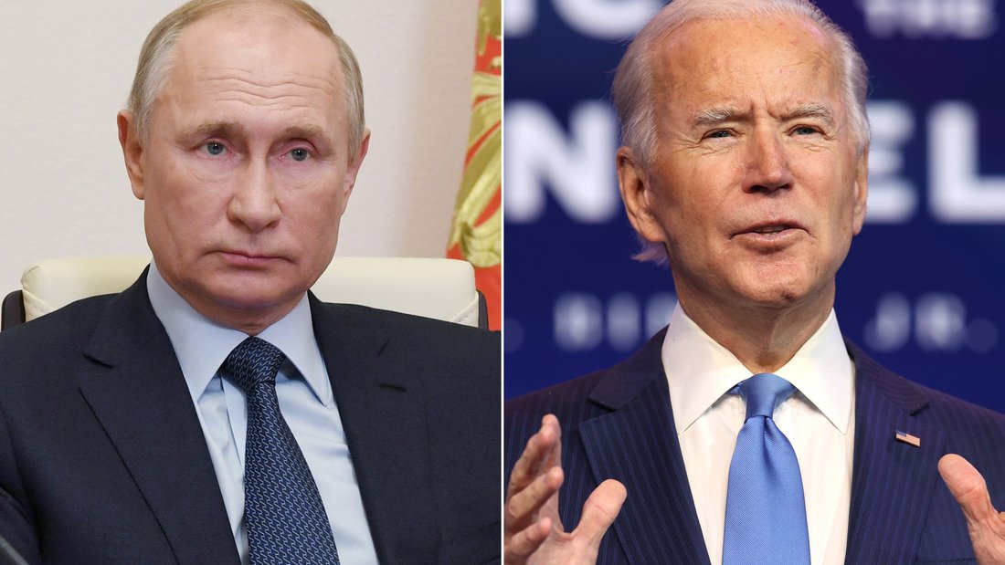 Russia's Vladmir Putin and President Joe Biden.