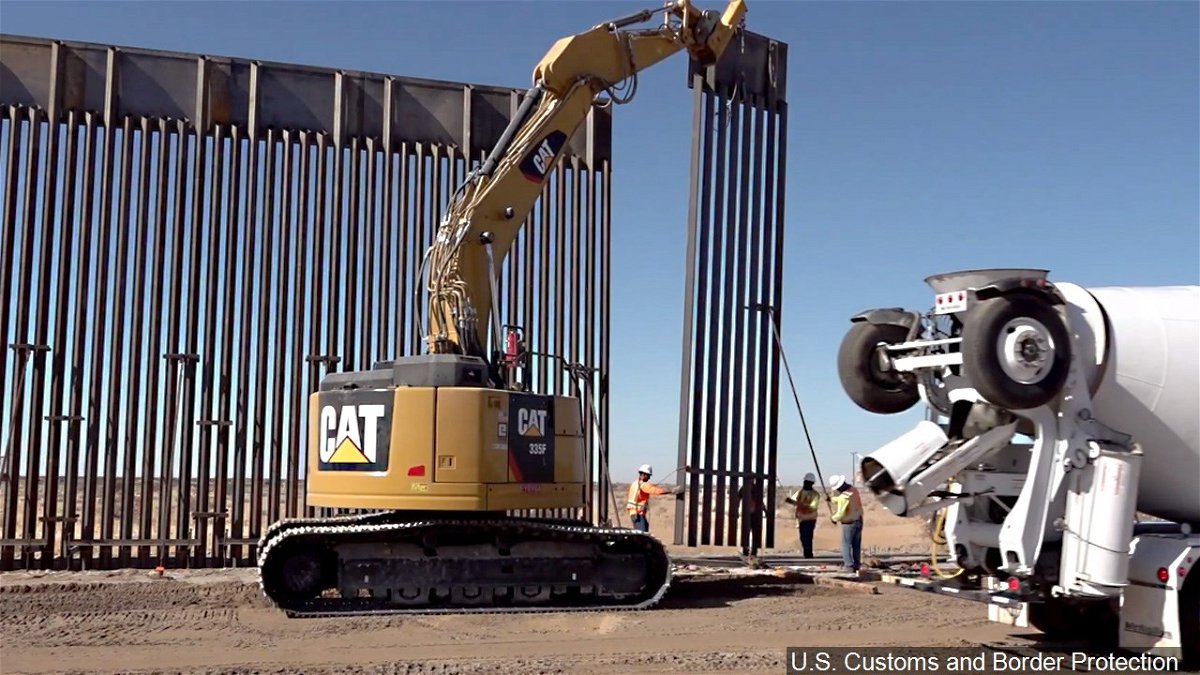 Border wall construction is shown in Yuma, Arizona in this file photo.