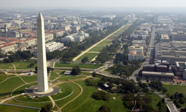 Aerial Photo Of The Washington Memorial and Capitol