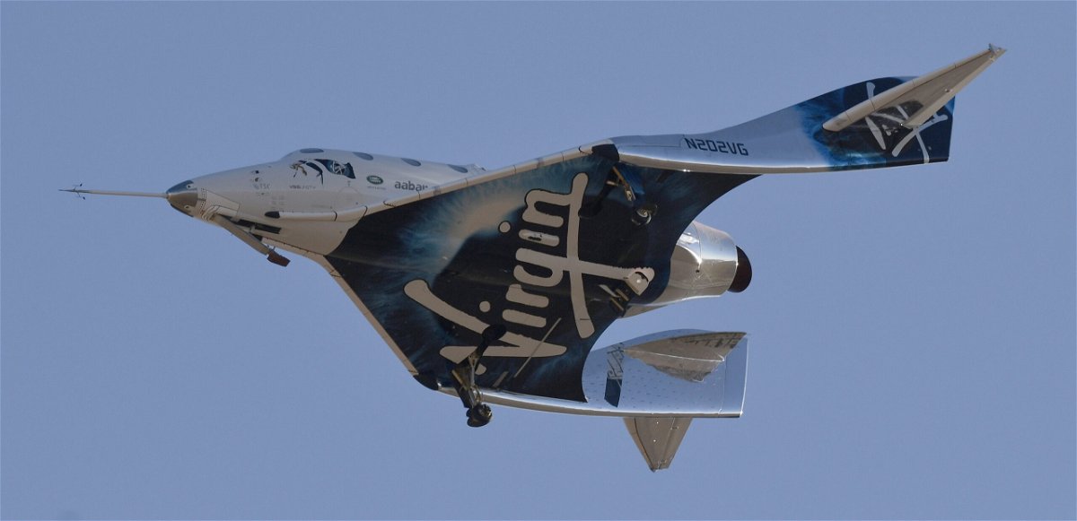 Virgin Galactic's supersonic rocket plane.