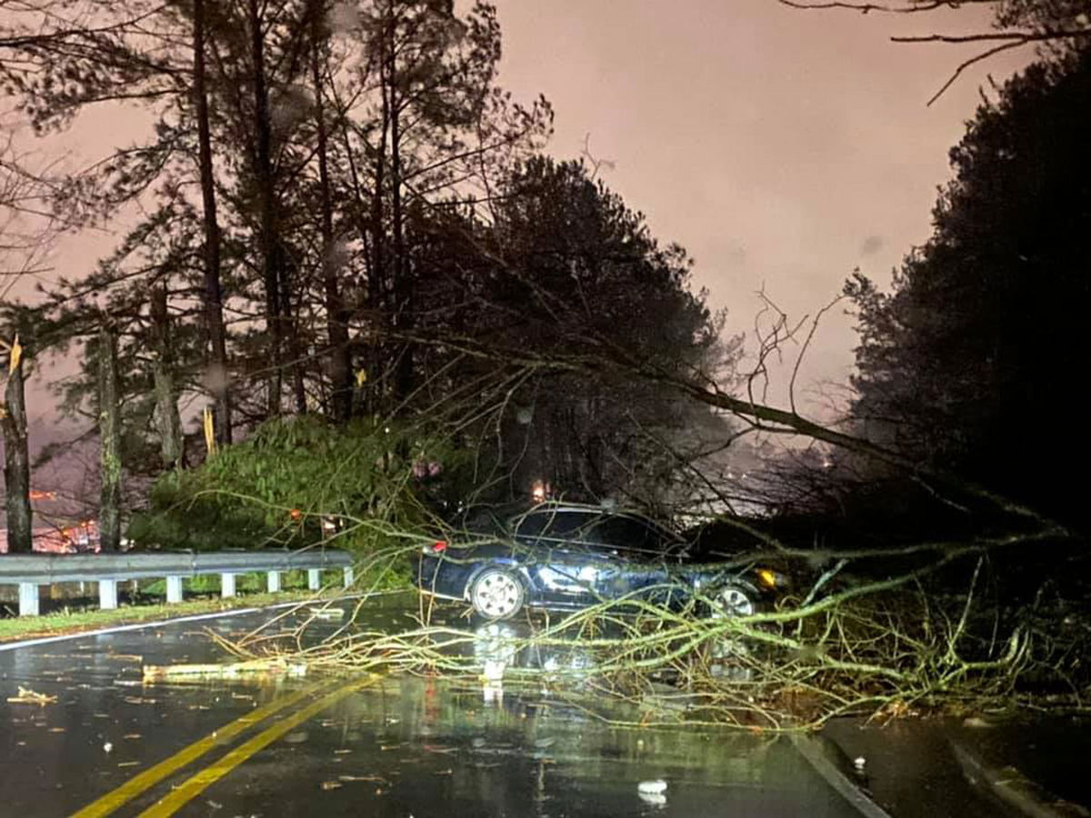 Damage from a deadly tornado that tore through Alabama.