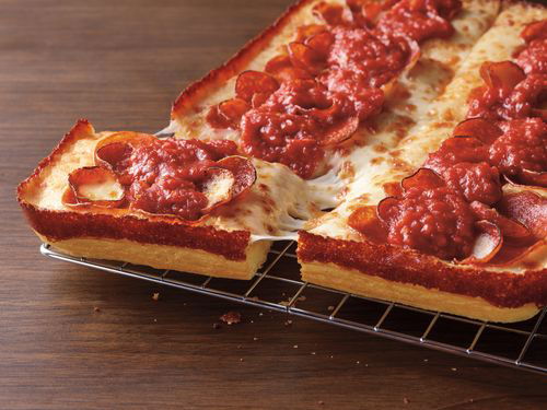 Pizza Hut's Detroit-style pizza.