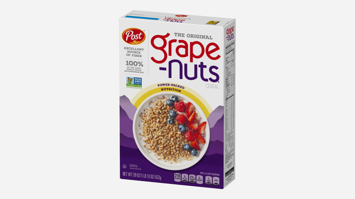 Grape Nuts breakfast cereal.