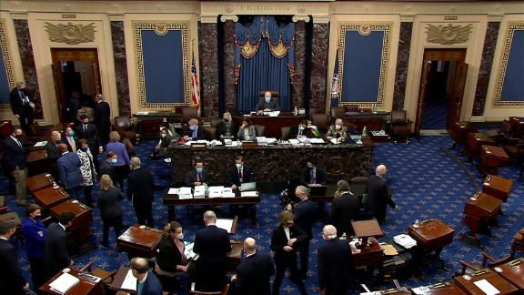The U.S. Senate takes a vote on a bill.