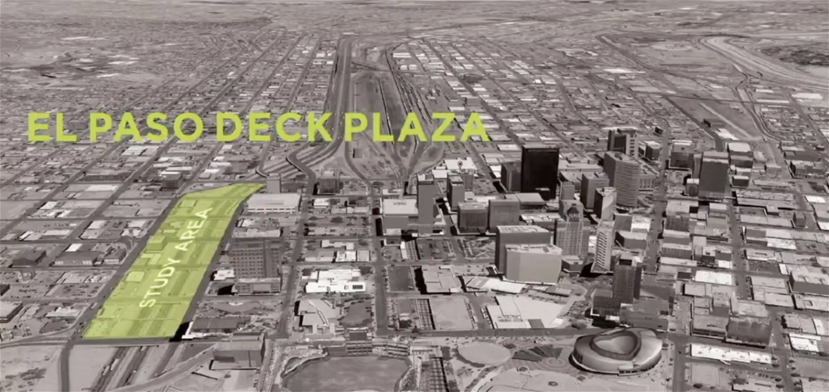 The I-10 Deck Park Plaza concept for El Paso.