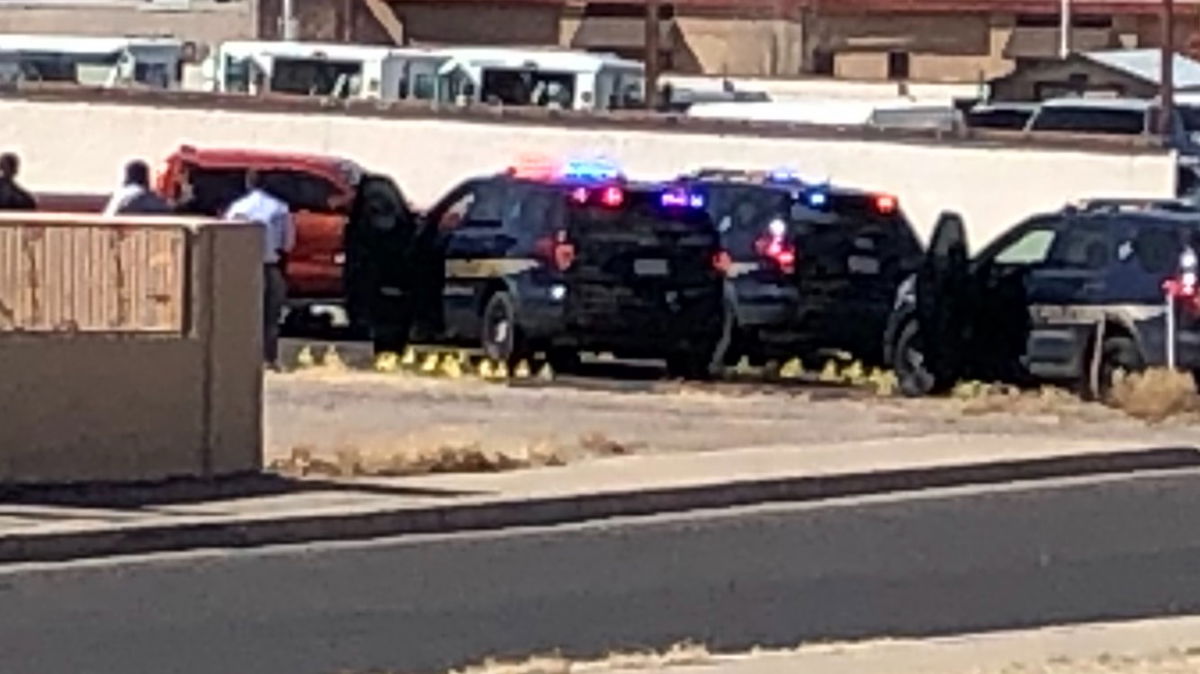 Las Cruces police at the downtown scene of an officer-involved incident.