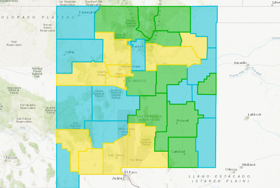 New Mexico counties see loosened restrictions as Covid-19 trends ...