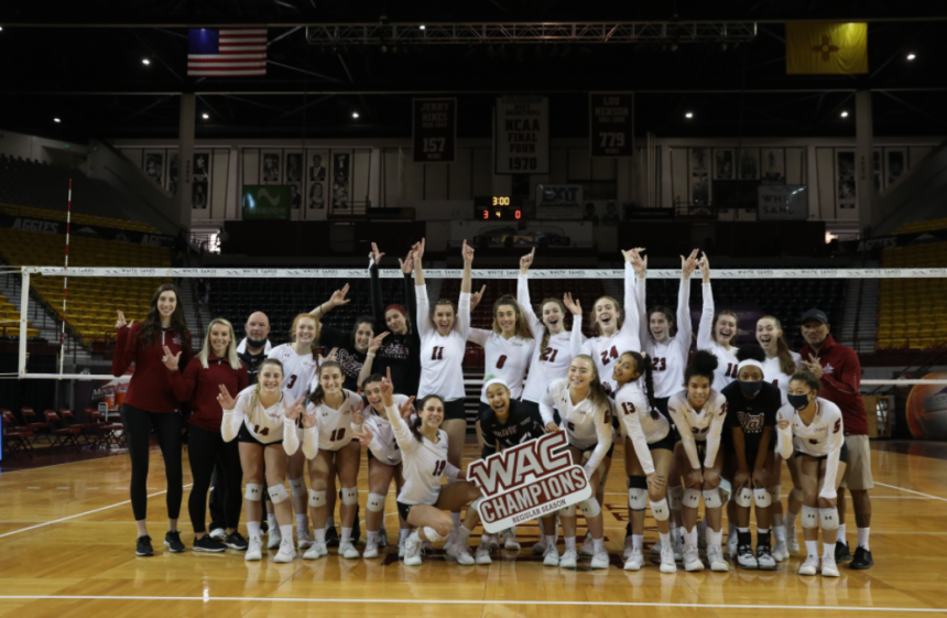 NMSU volleyball captures second straight WAC regular season title KVIA