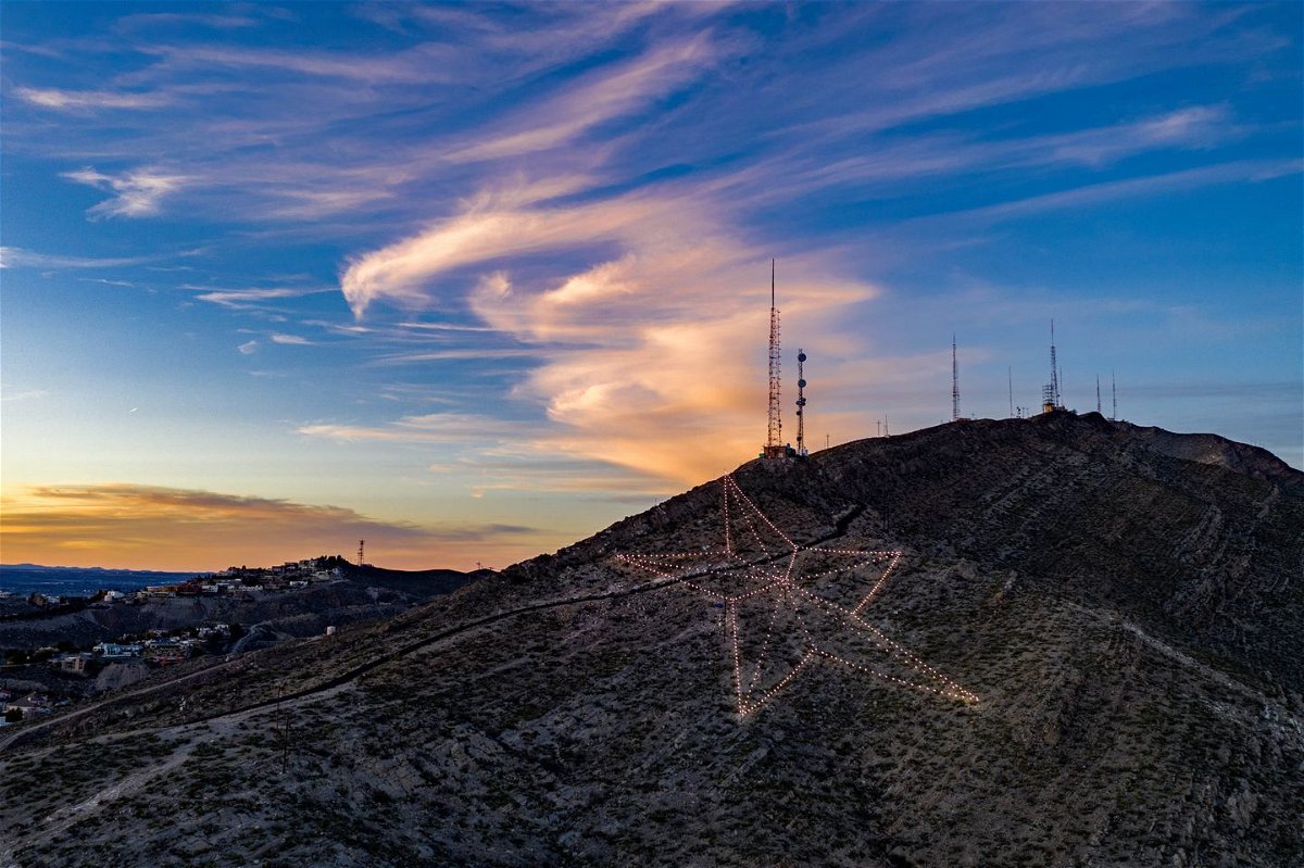A view of the 'Star on the Mountain' in El Paso. 