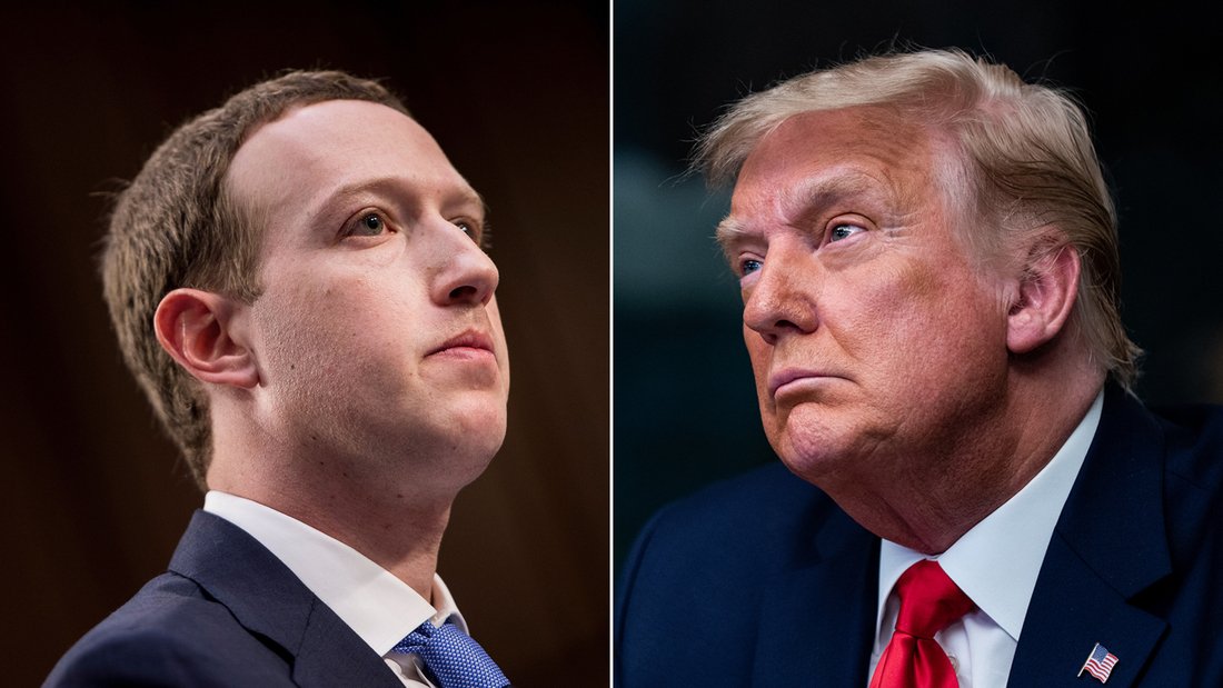 Facebook CEO Mark Zuckerburg and former President Doanld Trump.