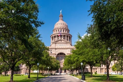The Texas State Capitol building in Austin.