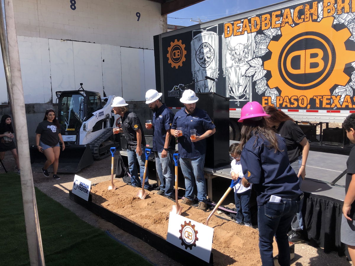 Groundbreaking for Deadbeach Brewery's production facility.